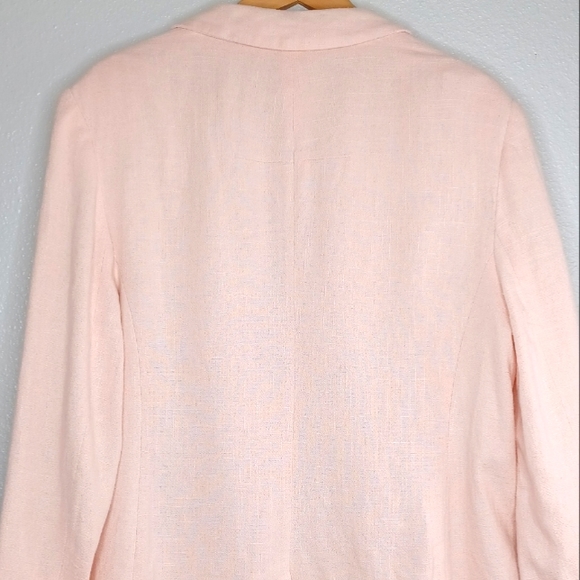 Topshop Double Breasted Linen Blend Oversized Blazer - Picture 5 of 16